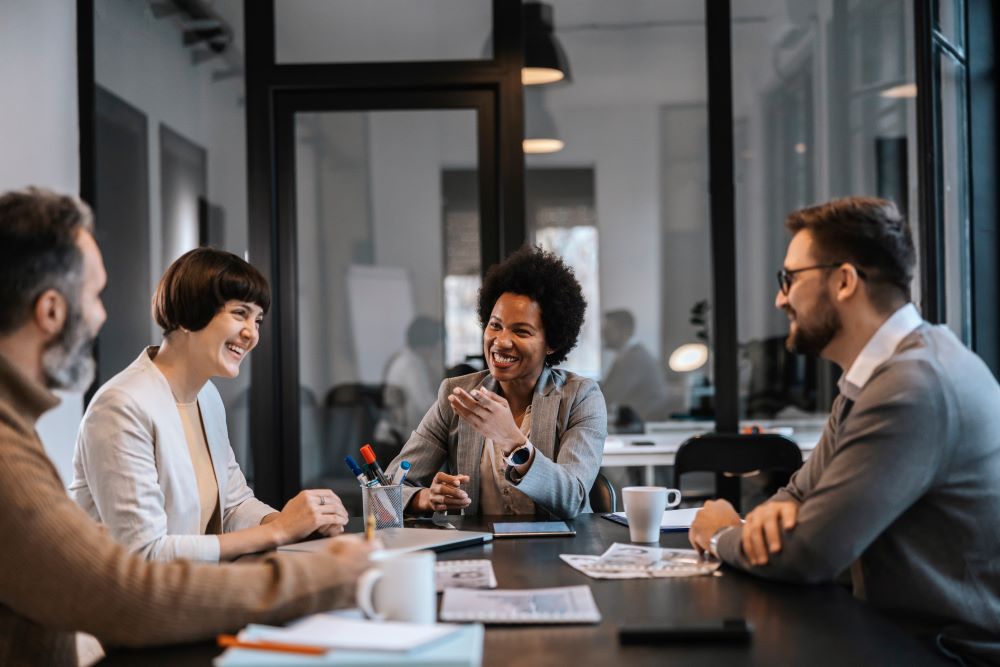Business meeting in an office